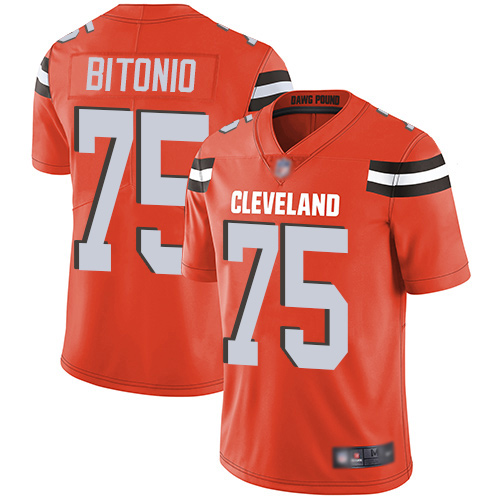 Cleveland Browns Joel Bitonio Men Orange Limited Jersey 75 NFL Football Alternate Vapor Untouchable